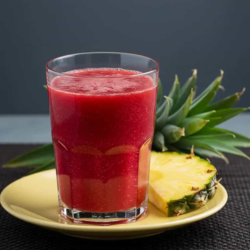 Foto deliciosa de Suco Refrescante de Beterraba e Abacaxi pronta para servir - Sucos & Smoothies