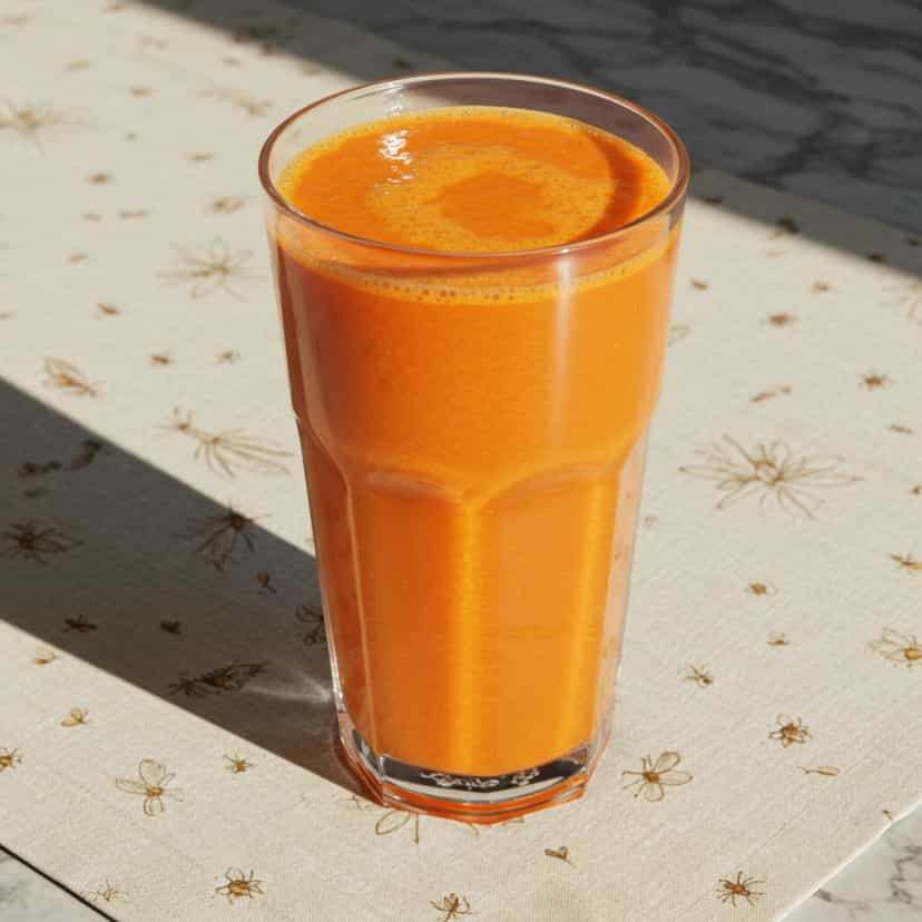 Foto deliciosa de Suco Refrescante de Cenoura com Laranja pronta para servir - Sucos & Smoothies