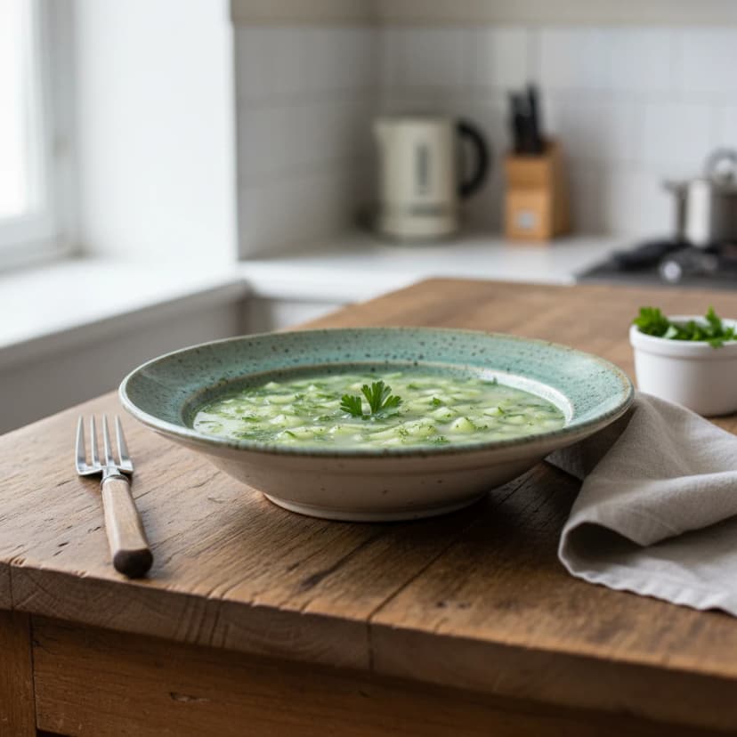 Suco Refrescante de Maçã Verde, Pêra e Salsinha