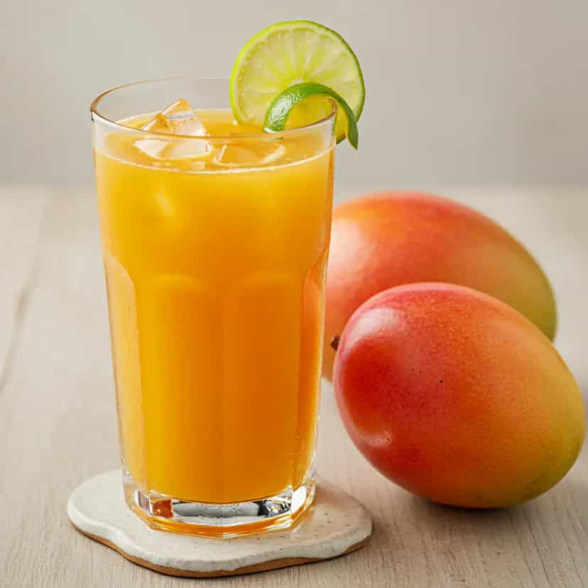 Foto deliciosa de Suco Refrescante de Manga com Limão pronta para servir - Sucos & Smoothies
