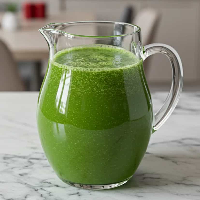 Foto deliciosa de Suco Refrescante de Maracujá com Couve e Hortelã pronta para servir - Sucos & Smoothies