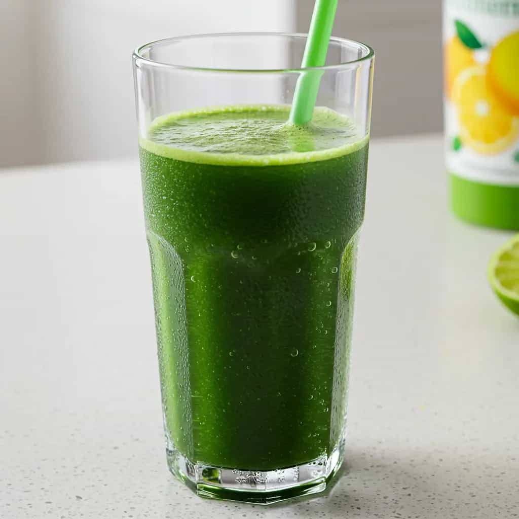 Suco Verde Refrescante de Couve com Limão