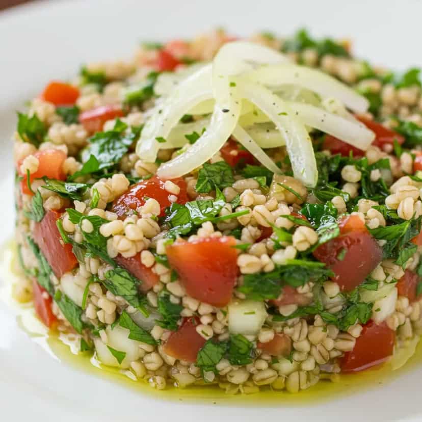 Foto deliciosa de Tabule Árabe pronta para servir - Saladas