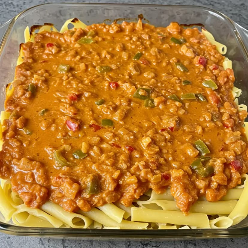 Talharim à bolonhesa com creme de leite