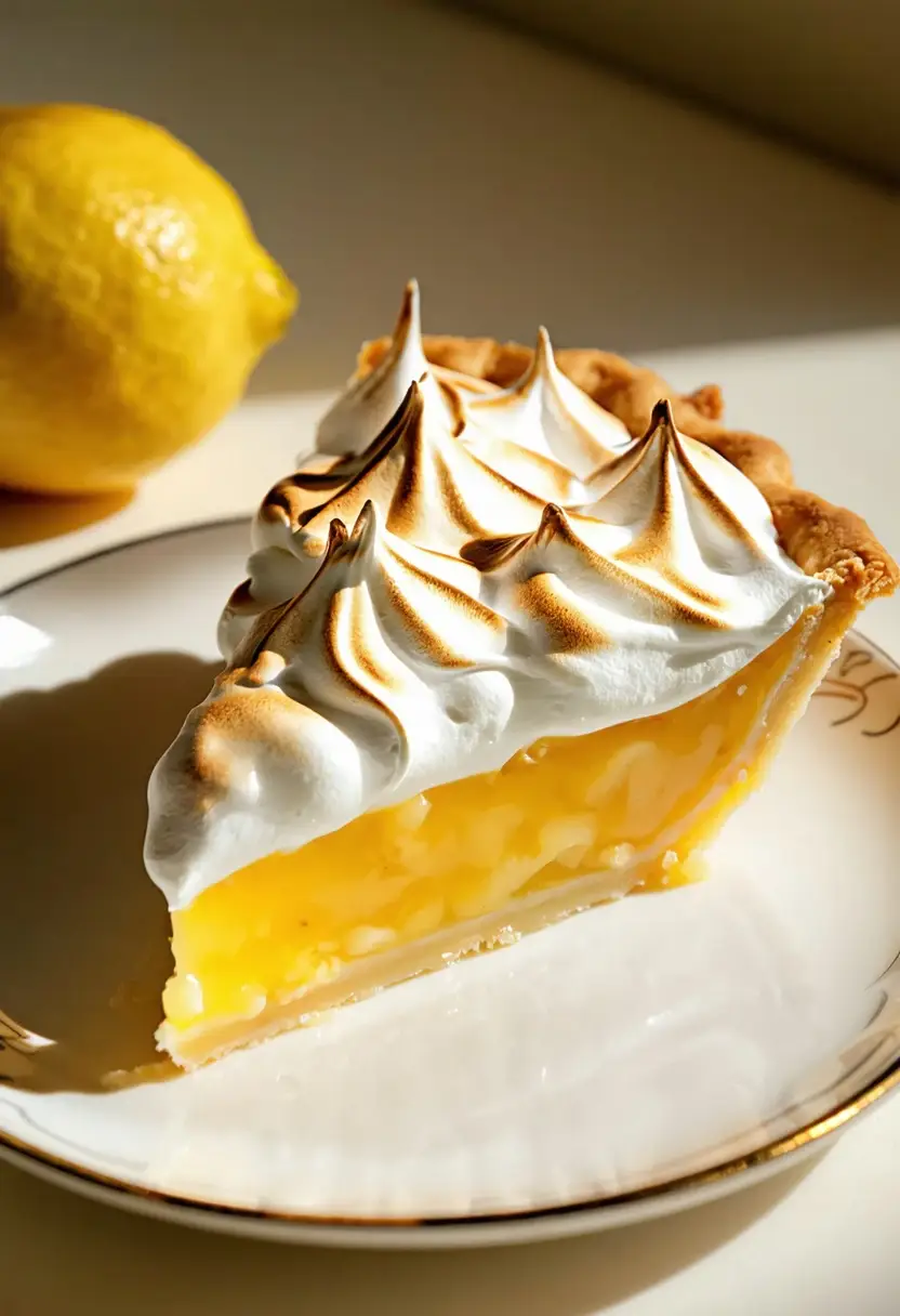 Foto deliciosa de Torta de Merengue de Limão Ácida pronta para servir - Tortas & Tortinhas