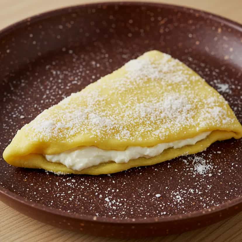 Foto deliciosa de Tapioca de Aveia com Castanha de Caju e Queijo Minas pronta para servir - Tapioca & Cuscuz