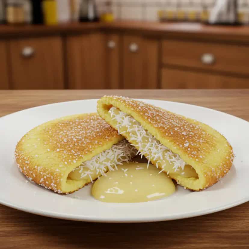 Foto deliciosa de Tapioca de coco com leite condensado pronta para servir - Outras Receitas