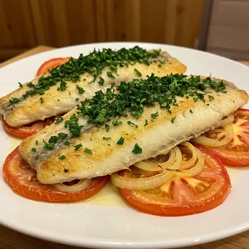 Foto deliciosa de Tilápia assada no forno pronta para servir - Peixes & Frutos do Mar