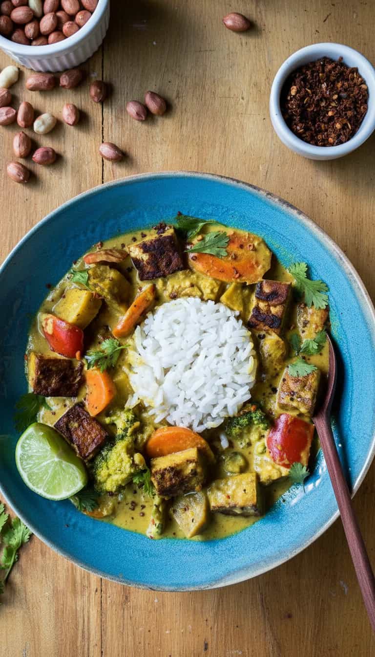 Tofu com Legumes ao Molho Thai