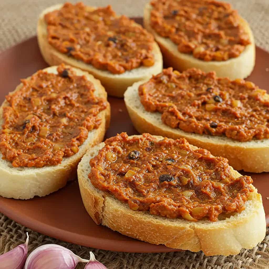 Torradas Italianas com Tomate e Alho