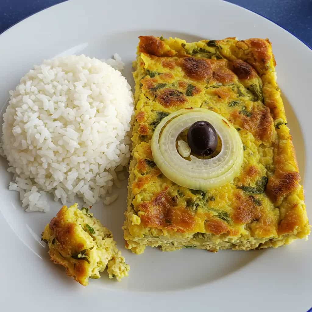 Torta capixaba de bacalhau e repolho
