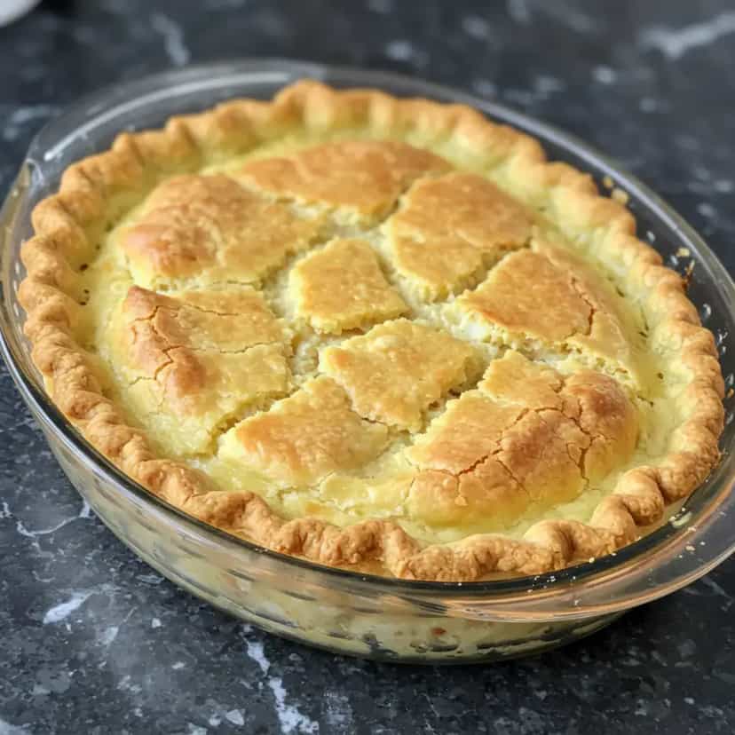 Foto deliciosa de Torta Cremosa de Frango e Palmito pronta para servir - Tortas Salgadas