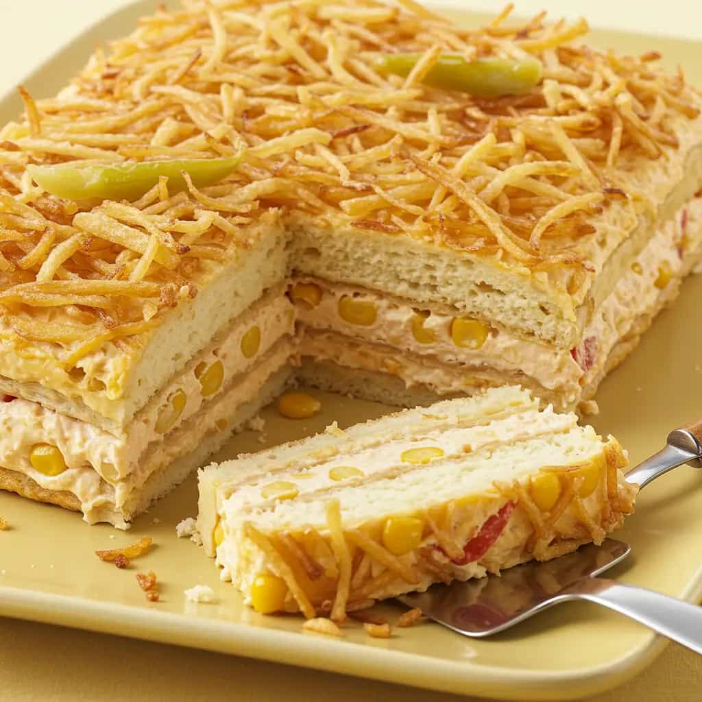 Torta Cremosa de Frango e Queijo