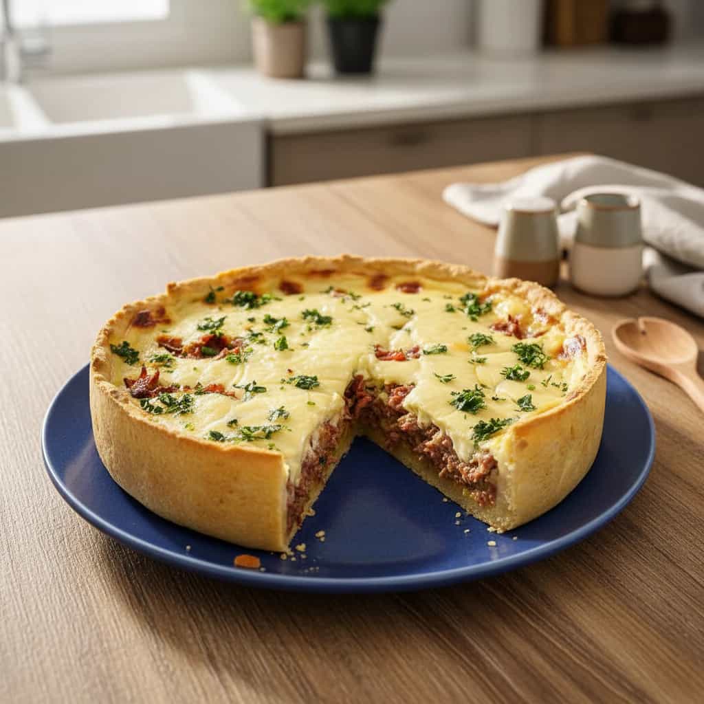 Torta Cremosa de Mandioquinha e Carne-Seca