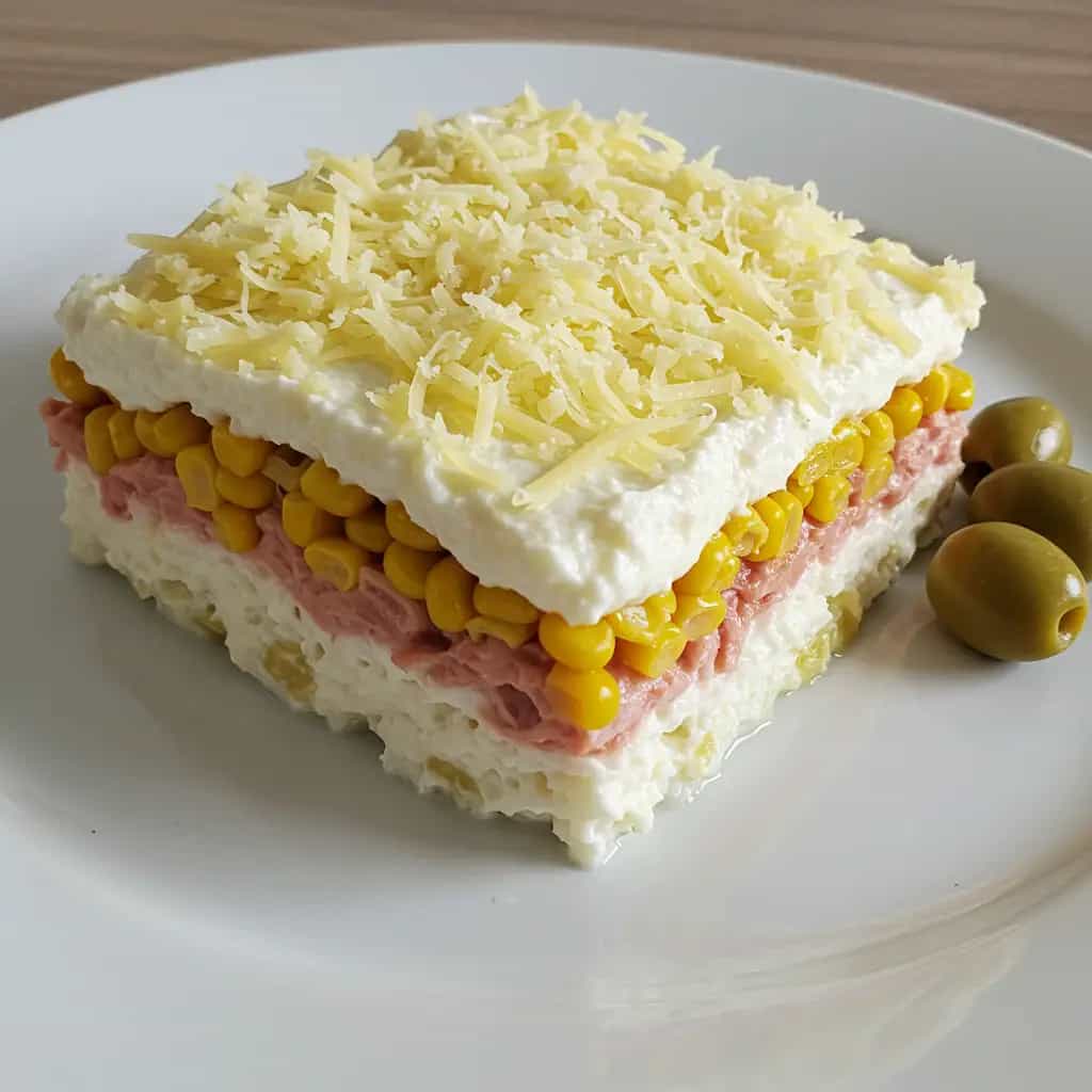 Torta Cremosa de Purê de Batata com Frango