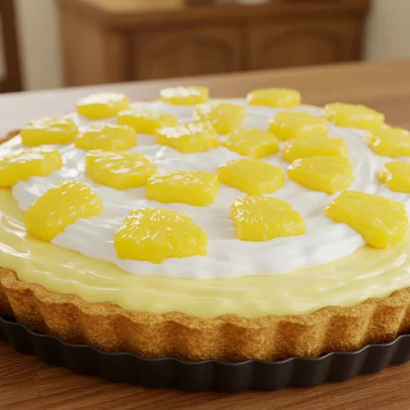 Foto deliciosa de Torta de abacaxi gelada pronta para servir - Tortas & Tortinhas