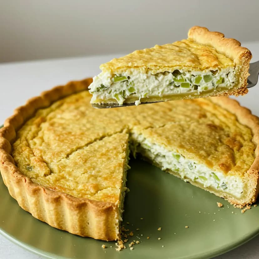 Torta de Alho-Poró com Ricota