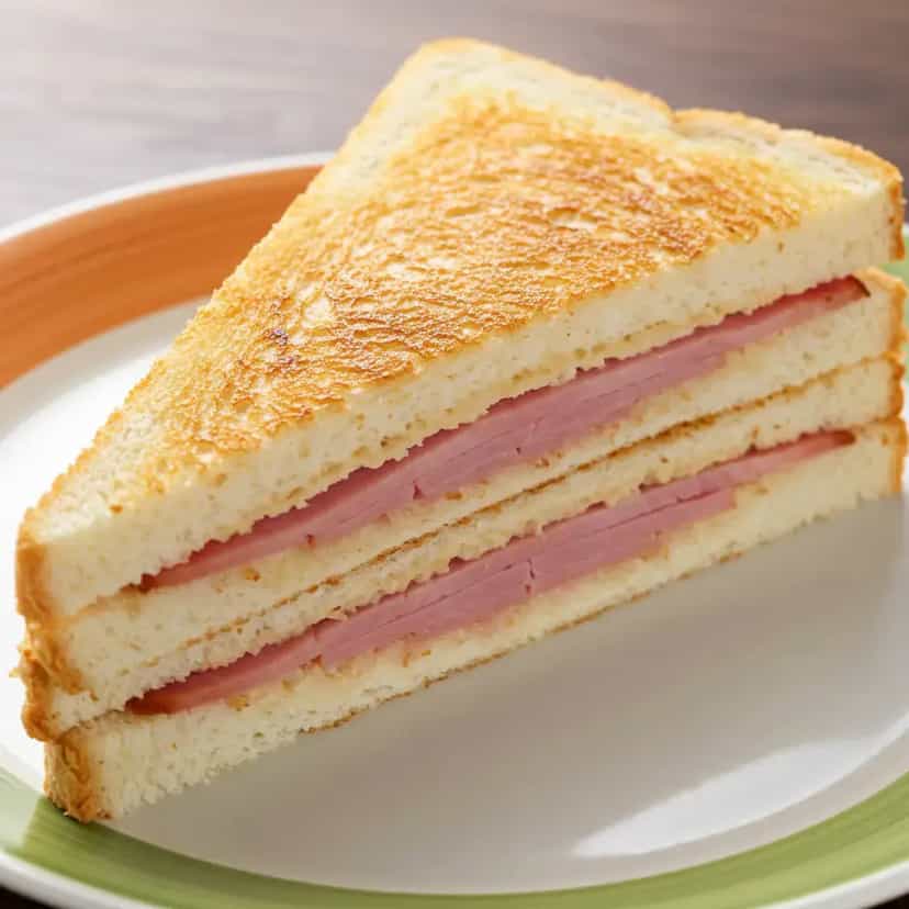 Foto deliciosa de Torta de arroz com presunto e mussarela pronta para servir - Lanches de Padaria