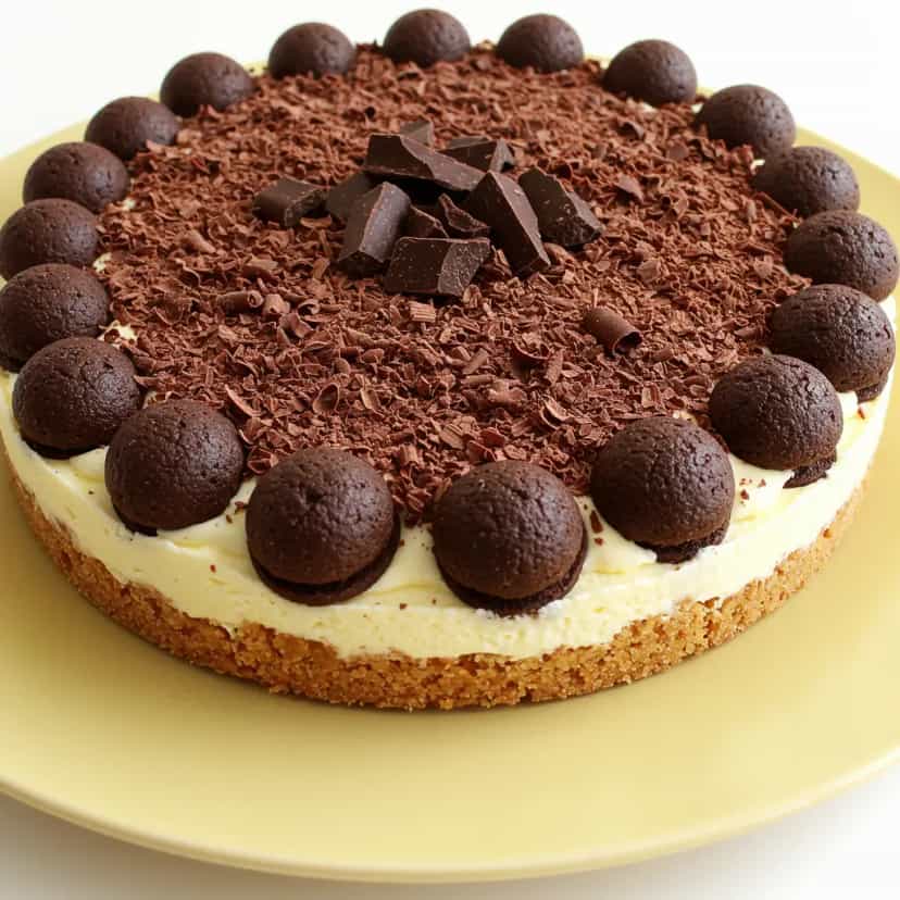 Foto deliciosa de Torta de Biscoito com Ganache de Chocolate pronta para servir - Tortas & Tortinhas