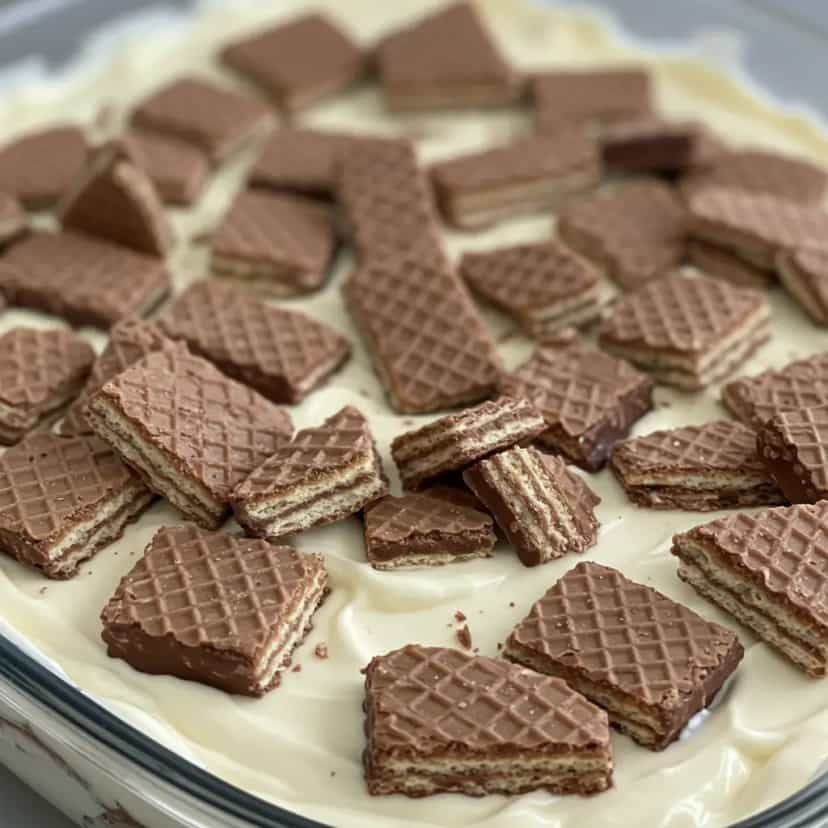 Foto deliciosa de Torta de Bolacha com Nata pronta para servir - Tortas & Tortinhas