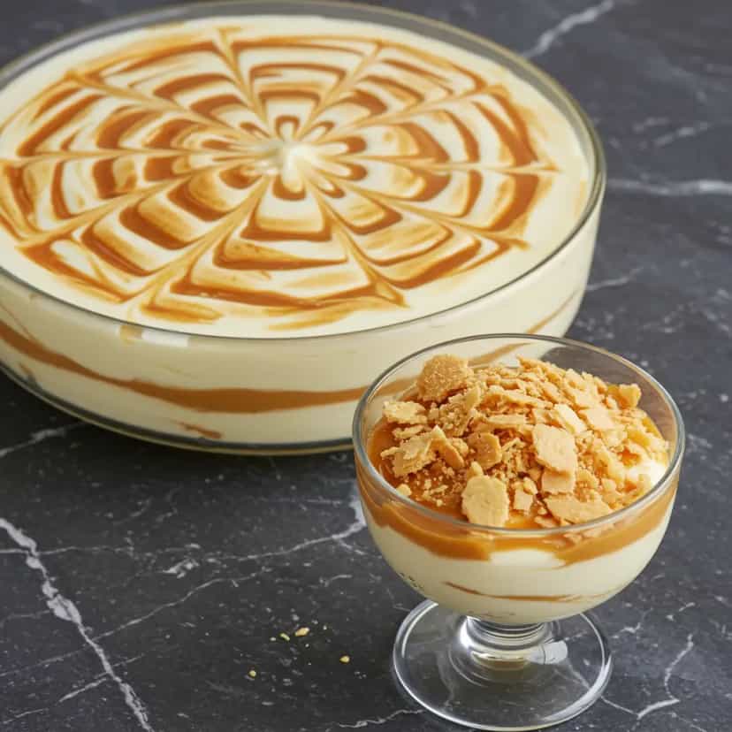 Foto deliciosa de Torta de Bolacha Folhada com Doce de Leite pronta para servir - Tortas & Tortinhas