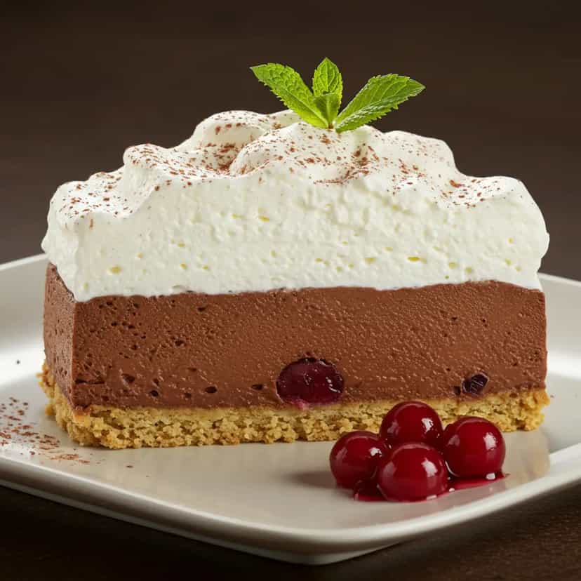 Foto deliciosa de Torta de Chocolate com Marshmallow: Receita Rápida de Microondas pronta para servir - Tortas & Tortinhas