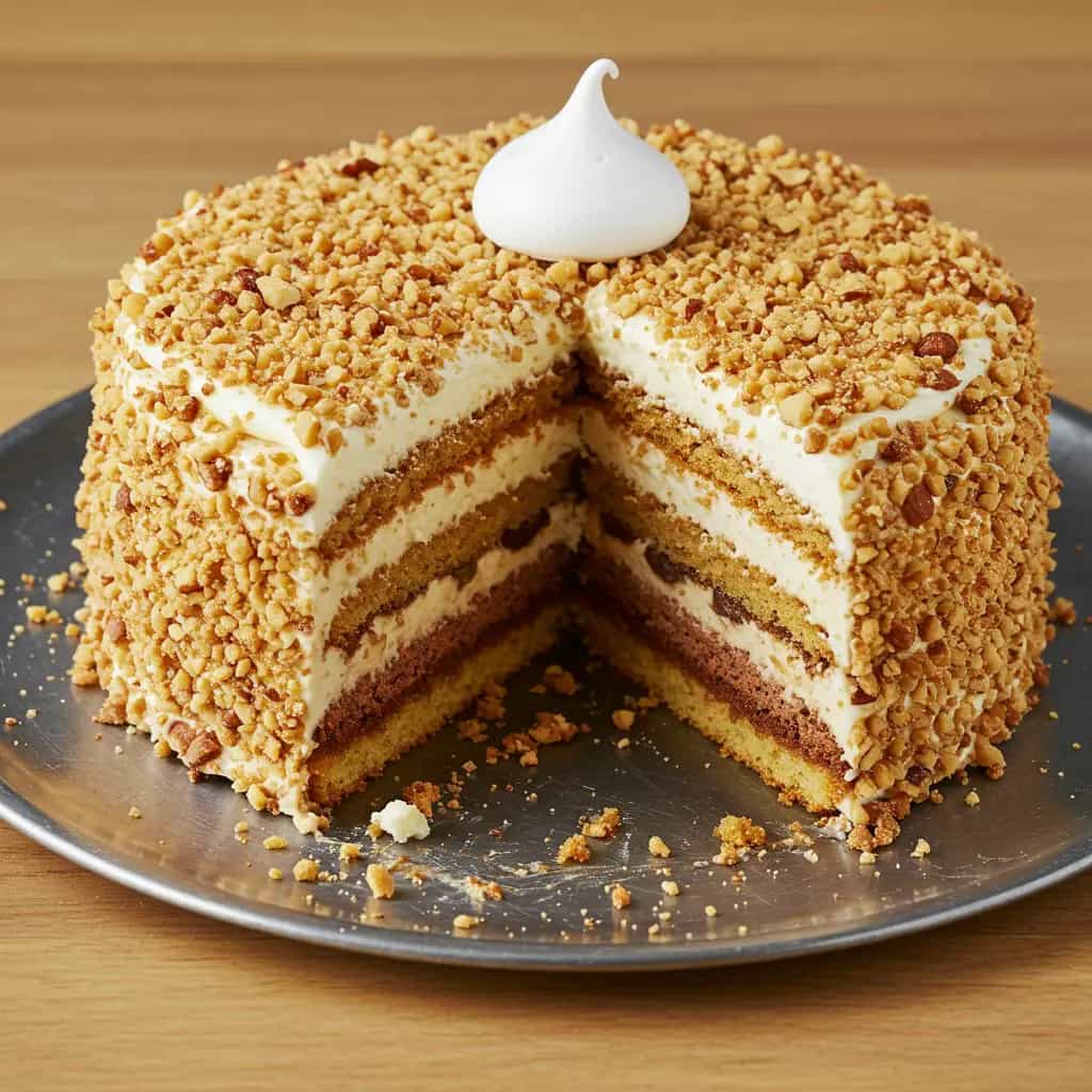 Torta de Chocolate com Suspiro e Chantilly