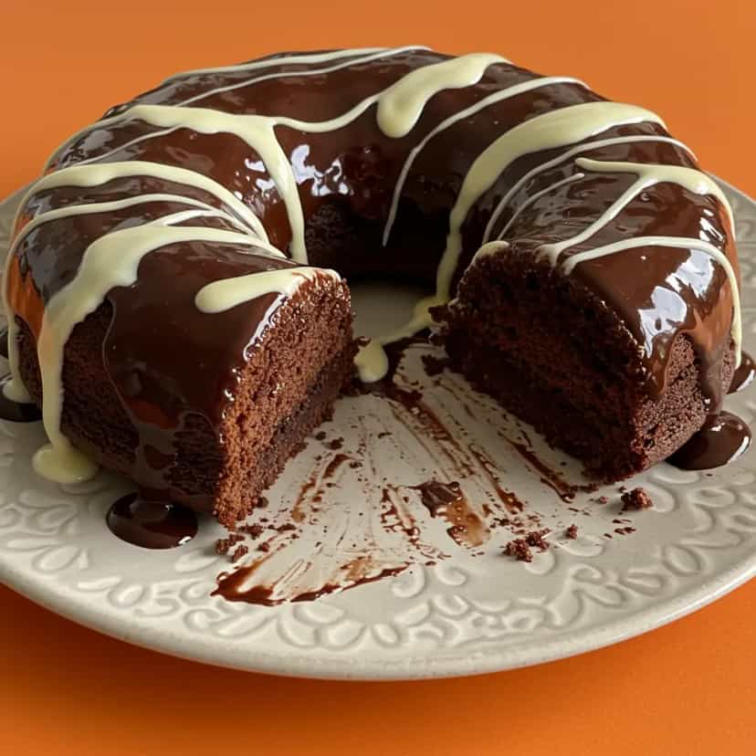 Foto deliciosa de Torta de Chocolate Cremosa pronta para servir - Tortas & Tortinhas