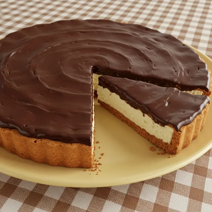 Torta de Doce de Leite com Cobertura de Chocolate