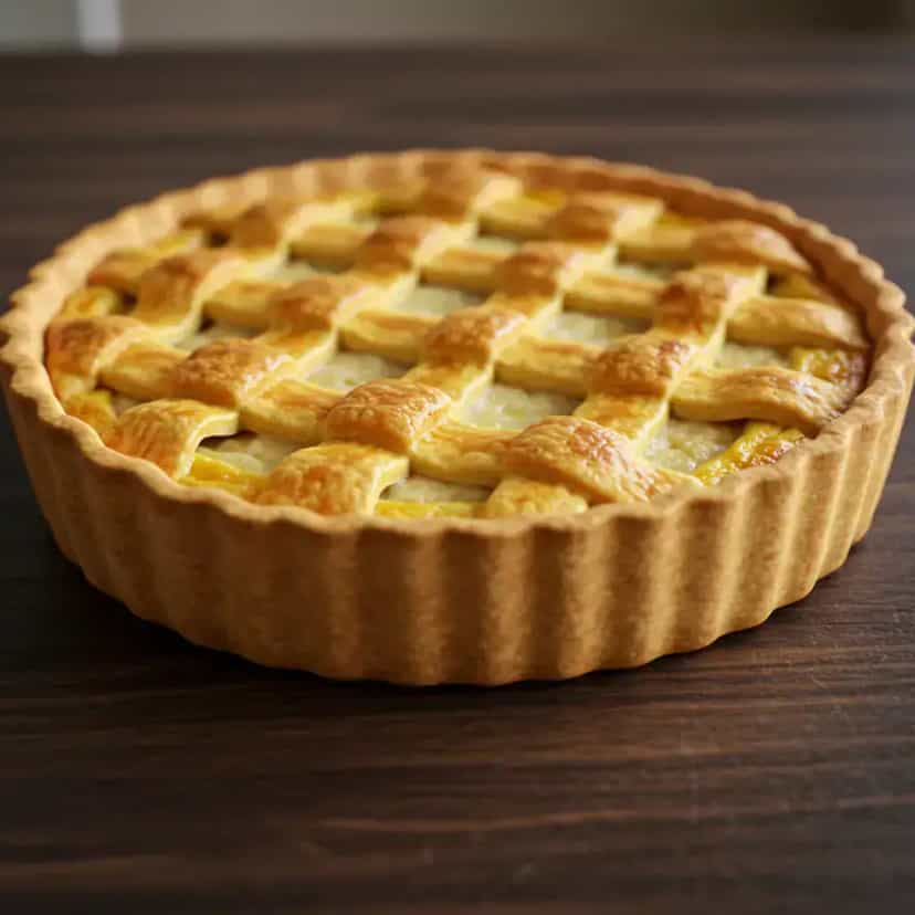 Foto deliciosa de Torta de Frango com Catupiry e Massa Podre pronta para servir - Tortas Salgadas