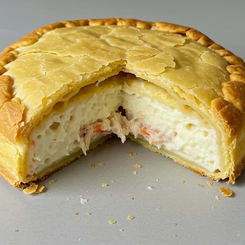 Torta de Frango Cremosa com Massa Folhada