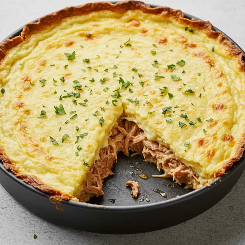 Foto deliciosa de Torta de frango cremosa de liquidificador da Elena pronta para servir - Tortas Salgadas