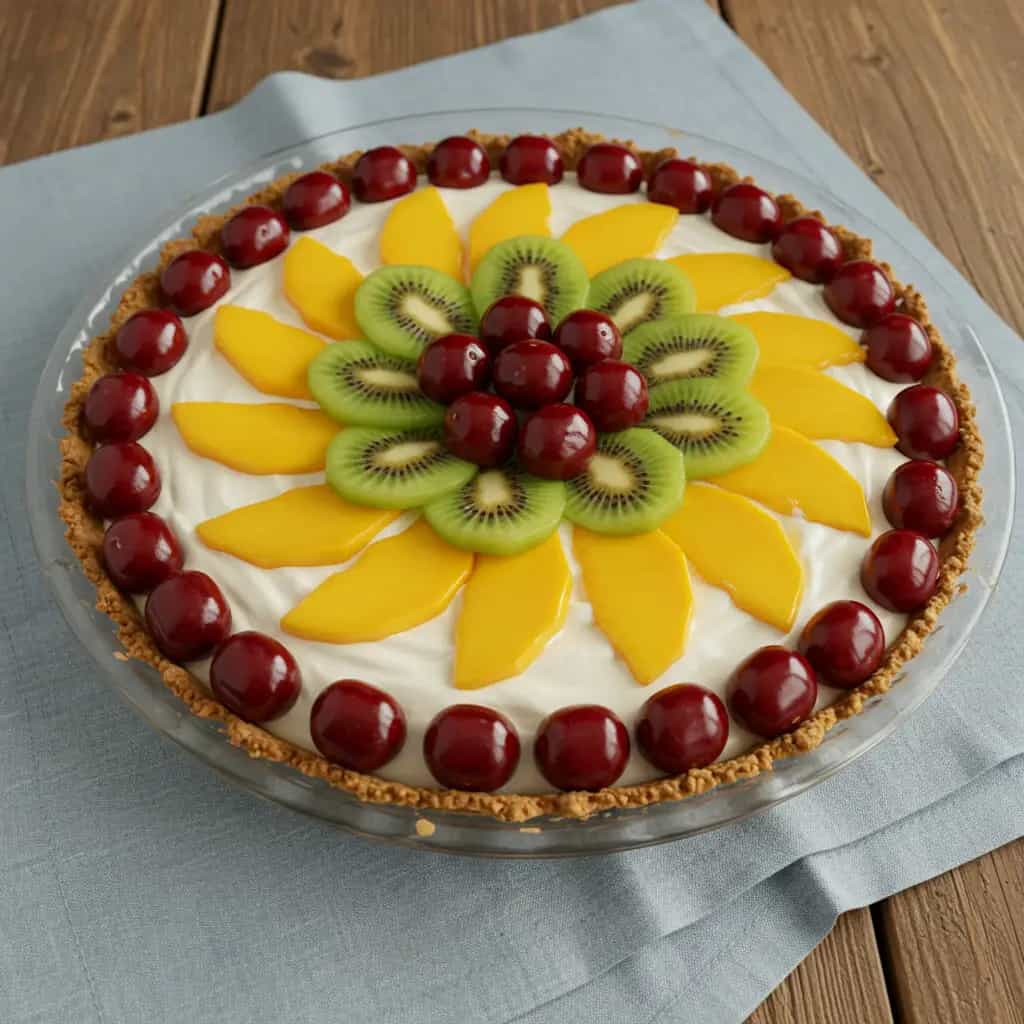 Torta de Frutas Vermelhas e Cremosa