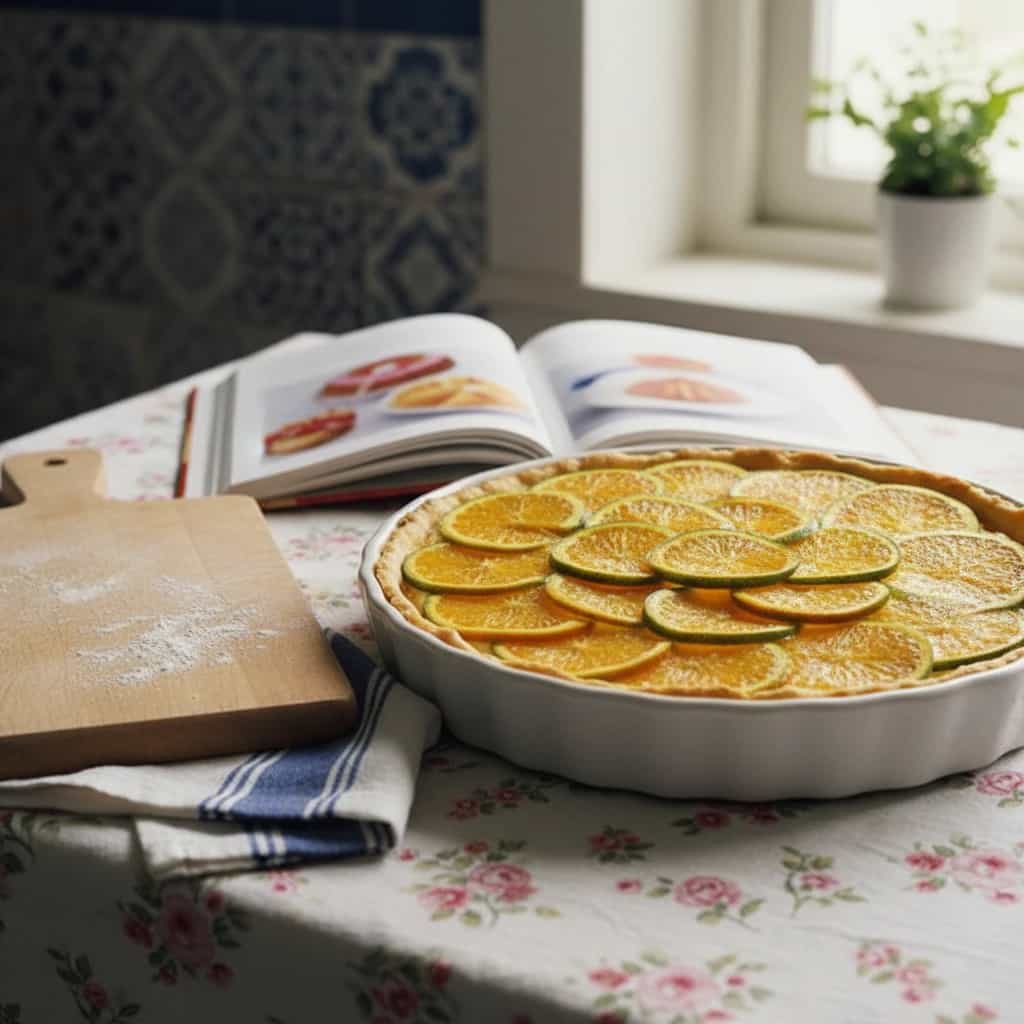 Torta de Laranja com Creme de Baunilha