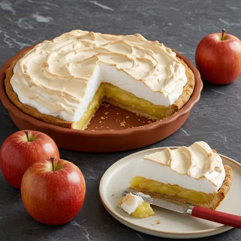 Foto deliciosa de Torta de Maçã Cremosa pronta para servir - Tortas & Tortinhas