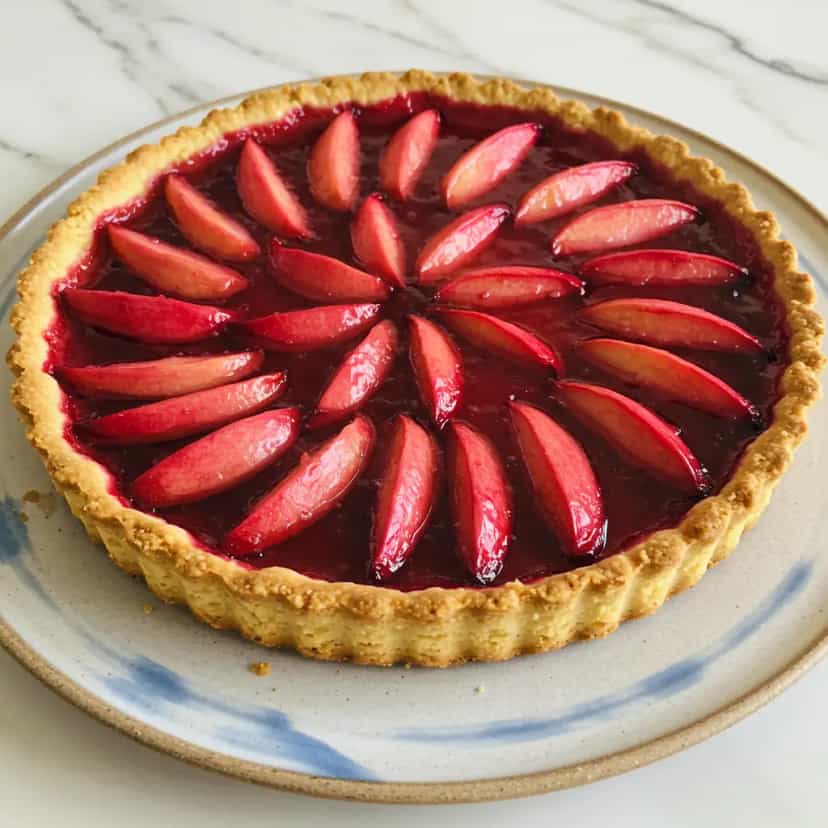 Foto deliciosa de Torta de Maçã Diet com Gelatina de Morango pronta para servir - Tortas & Tortinhas