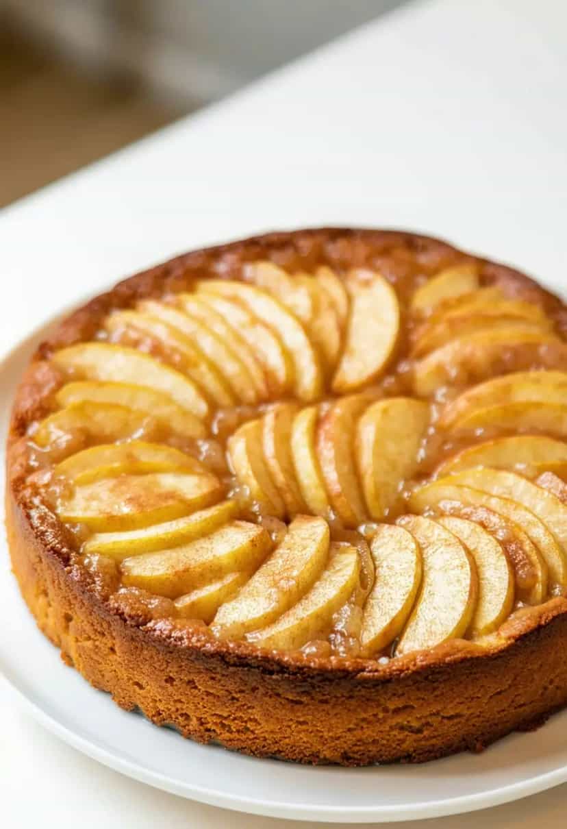 Foto deliciosa de Torta de Maçã Fit Low Carb pronta para servir - Low Carb