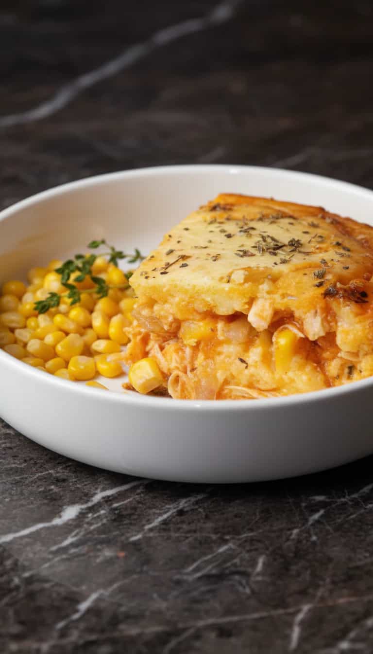 Torta de Milho Cremosa com Frango