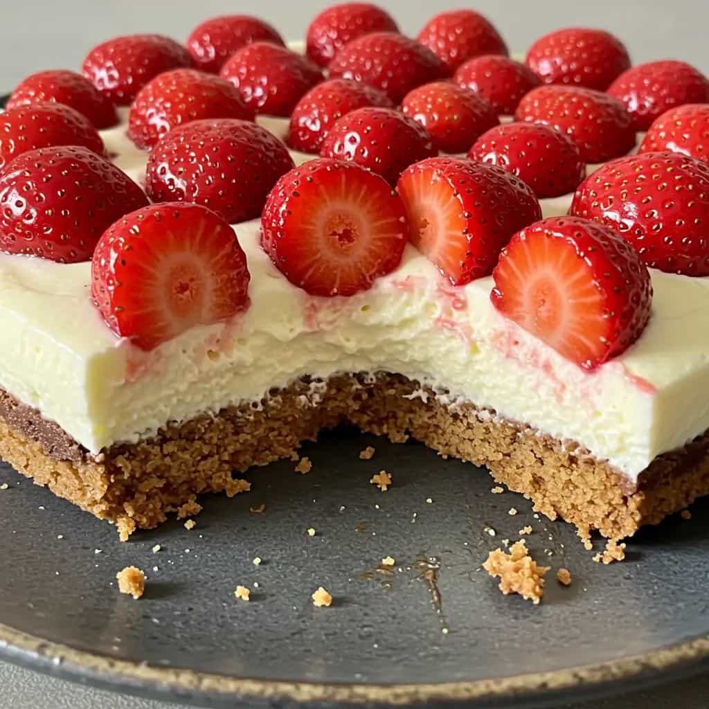 Torta de Morango com Creme e Pudim de Chocolate