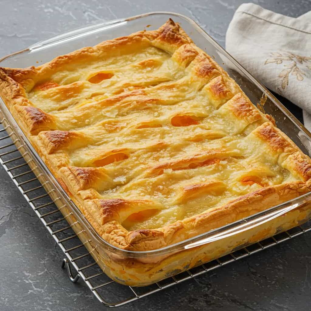 Torta de Pastel Vegetariana com Queijo e Milho