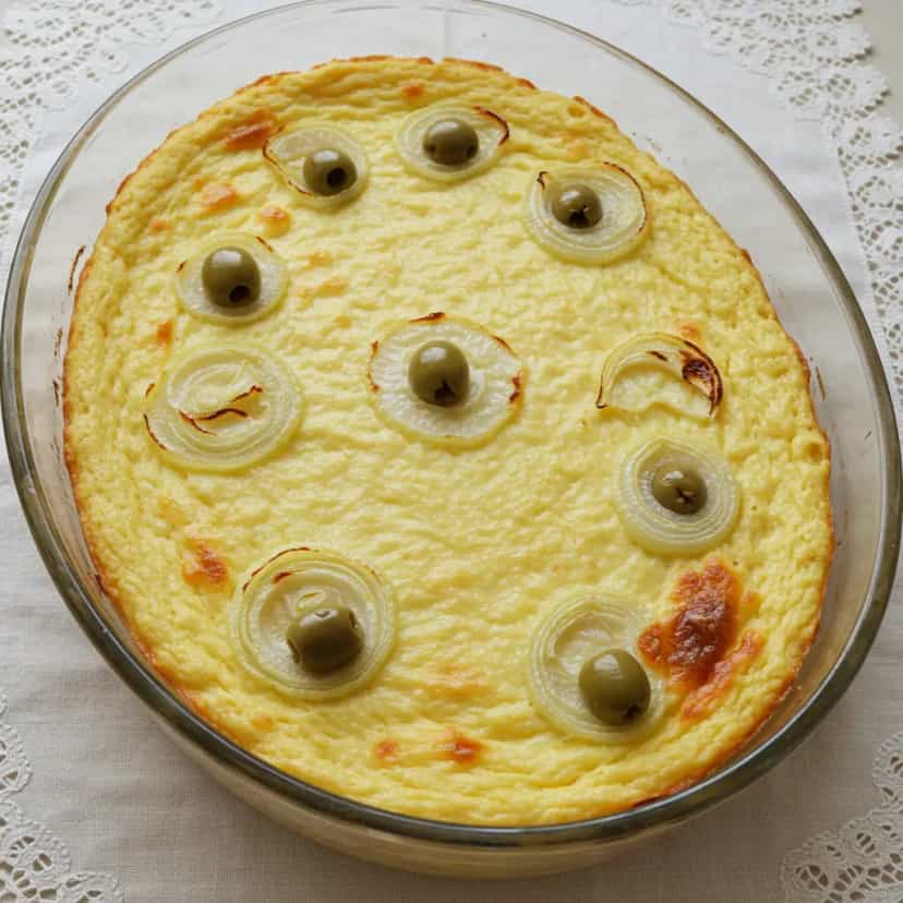 Foto deliciosa de Torta de Repolho e Bacalhau pronta para servir - Tortas Salgadas