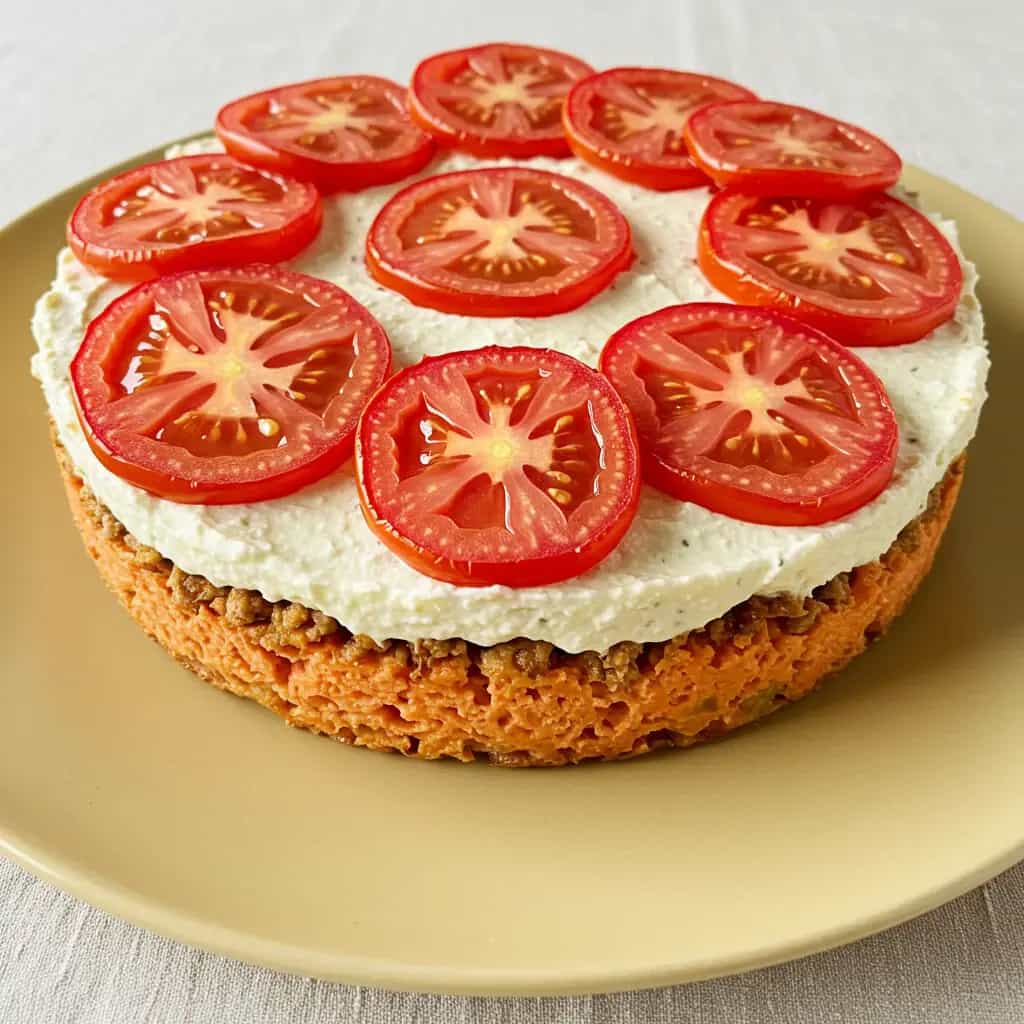 Torta de Tender com Farofa Crocante e Tomates