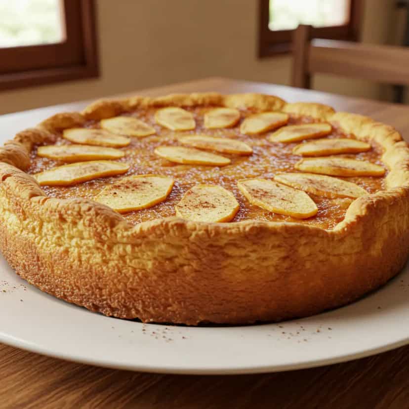 Foto deliciosa de Torta fácil de maçã pronta para servir - Tortas & Tortinhas