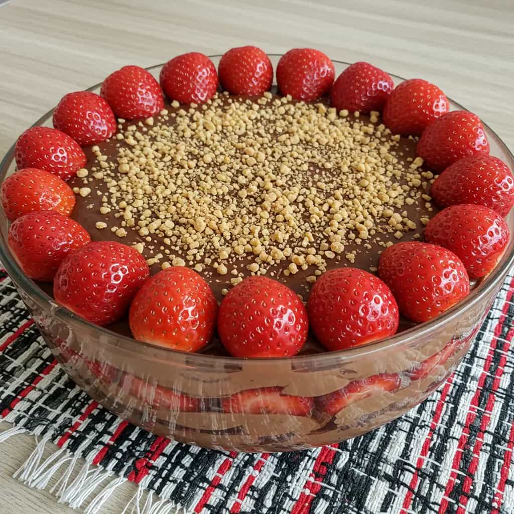 Torta Gelada de Chocolate com Morangos: Receita Fácil