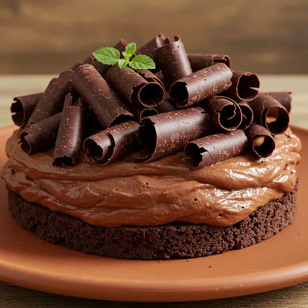 Torta Mousse de Chocolate com Base de Biscoito