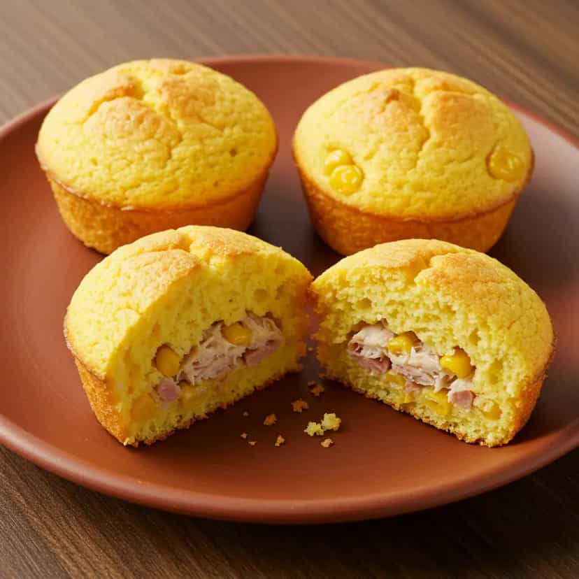 Foto deliciosa de Torta Salgada de Fubá Cremosa pronta para servir - Salgadinhos