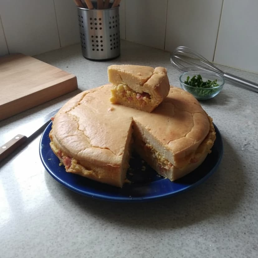 Torta Salgada de Requeijão e Calabresa