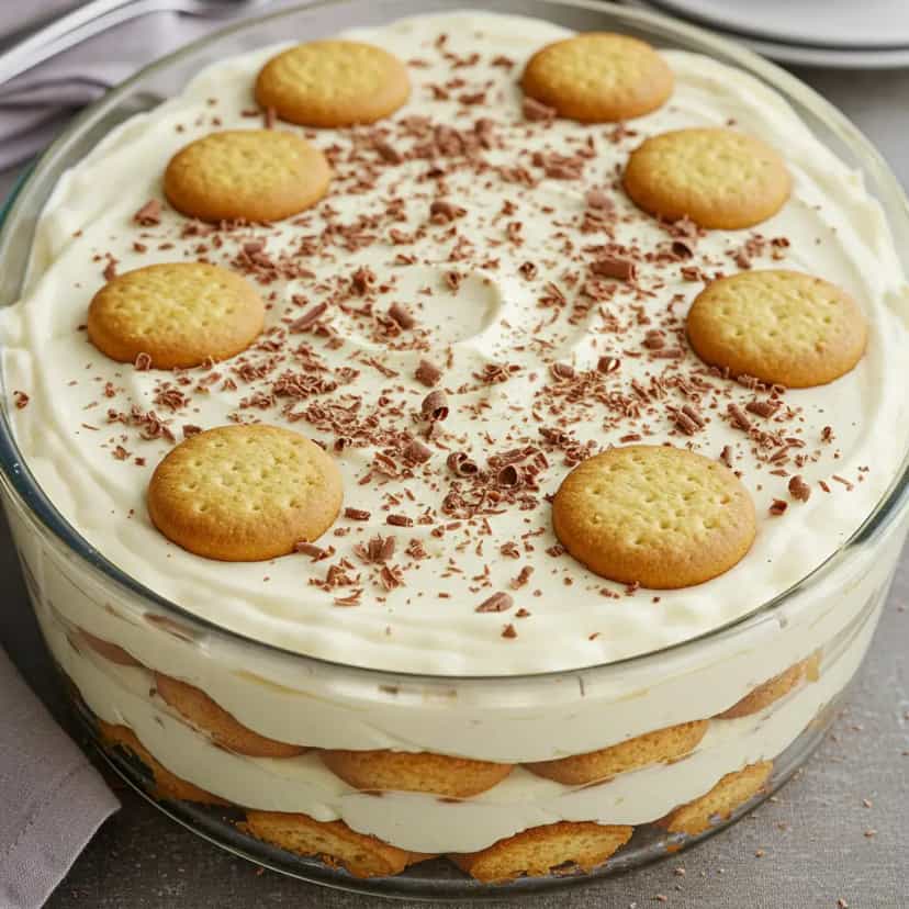 Foto deliciosa de Torta Simples de Bolacha Maria pronta para servir - Tortas & Tortinhas