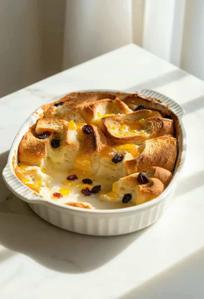 Foto deliciosa de Pudim Tradicional de Pão e Manteiga pronta para servir - Pudins & Cremes