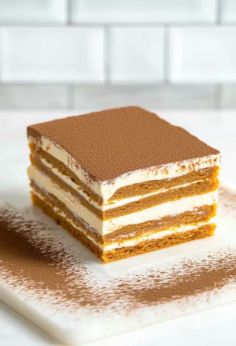 Foto deliciosa de Tiramisu Tradicional pronta para servir - Pudins & Cremes